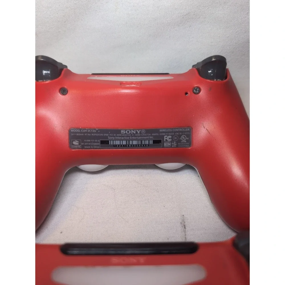 2x Sony PlayStation 4 PS4 Dual Shock 4 Wireless Controller - Red & White WORKS